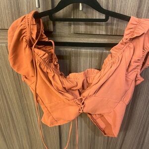 Off shoulder crop top